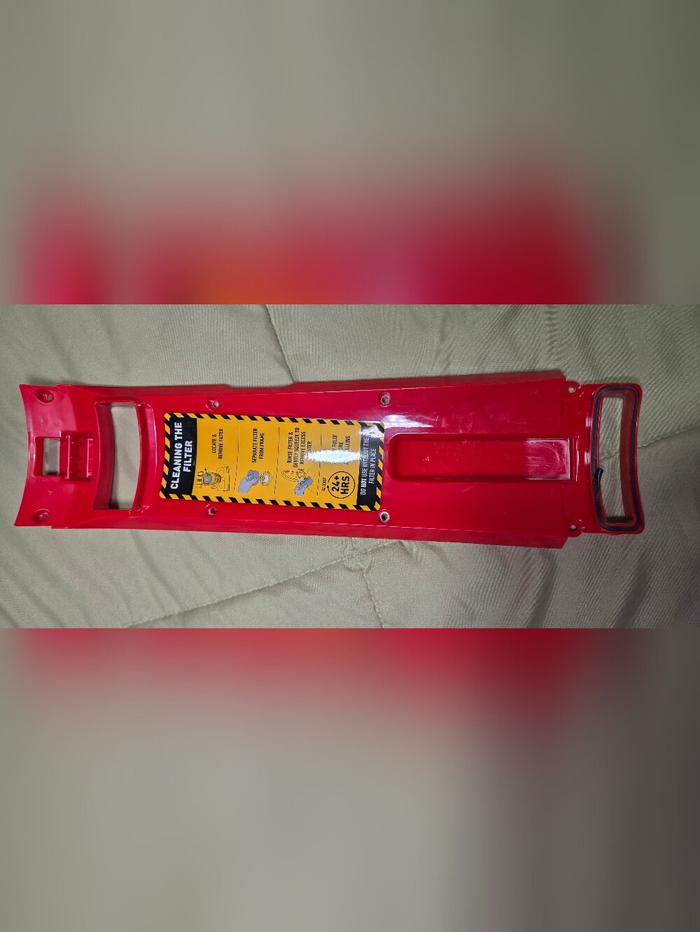 Hoover UH74220 Filter Housing Cover Door Red OEM Replacement Part D605